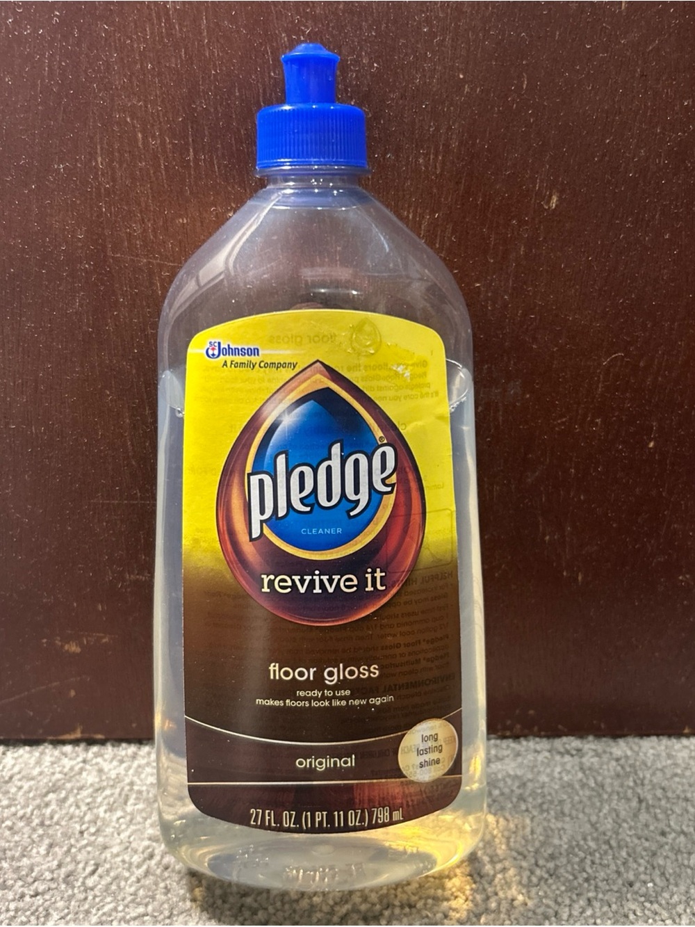 80% Full - Pledge Revive It Floor Gloss Polish Long Lasting Shine Original 27oz